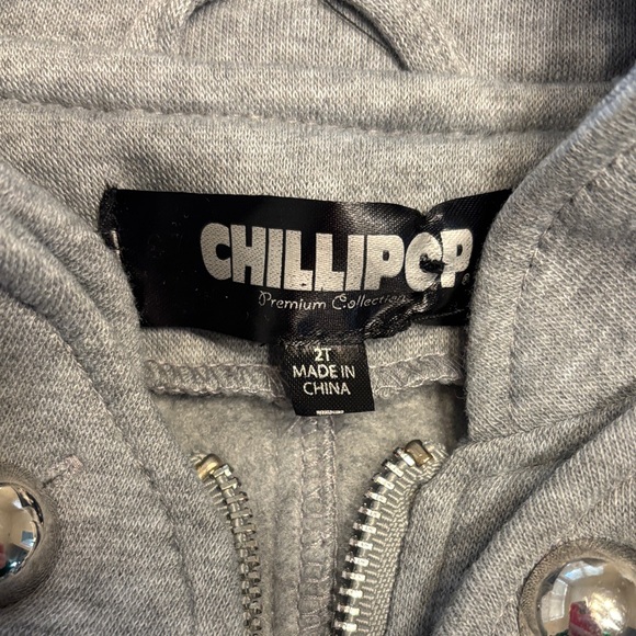 Kids Gray Ruffle Jacket - Picture 2 of 5